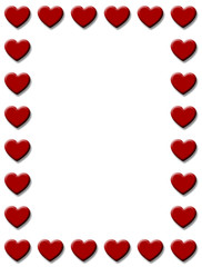 Red Hearts Frame