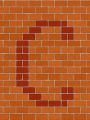 the letter c from alphabet set, seamlessly brickwall tile