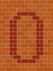 the letter o from alphabet set, seamlessly brickwall tile