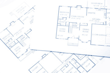 Several floor plans for new home construction