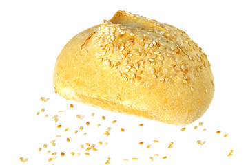 isolated breakfast sweet bun on white backgrounds