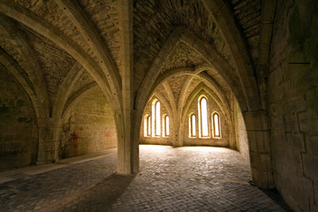 Obraz premium Vaulted ceilings in Fountains Abbey in North Yorkshire