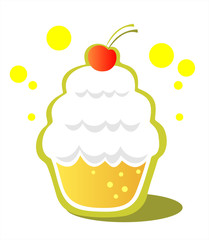 cupcake with cherry