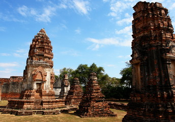 ruines d'un temple, thailande