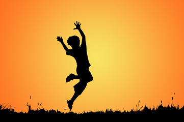 Obraz na płótnie Canvas Boy jumping