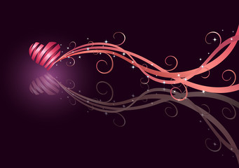 Heart Ribbon Reflection