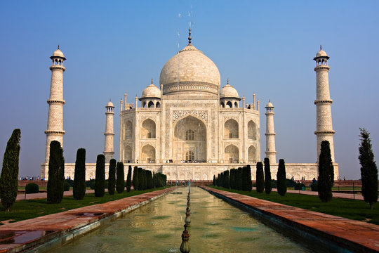 The Taj Mahal mausoleum - Agra, Uttar Pradesh, India