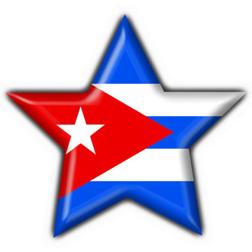 cuba button flag star shape