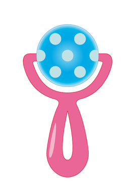 Babyrassel - Babyspielzeug - rosa