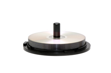 Computer disks isolated on a white background.