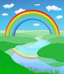 Zelfklevend Fotobehang regenboog © MiklG