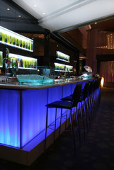 Bar in trendy night club
