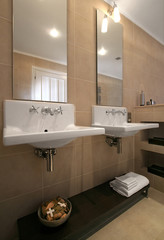 Interior of bath room in modern house