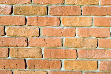 Wall made of bricks, close up