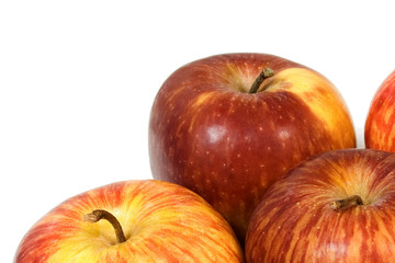 Red apples on isolated background
