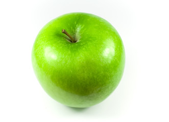 Green apple isolated on the white background