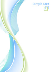 Abstract lines paper template with sample text and logo