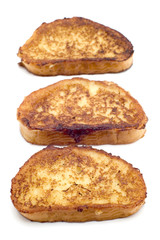 object on white food toast