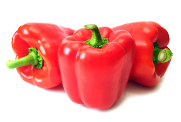 red pepper over white background, isolated