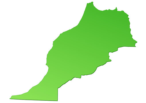Carte du Maroc verte