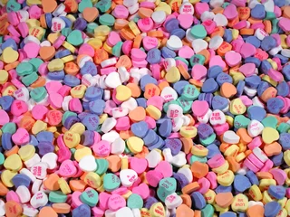 Peel and stick wall murals Sweets Candy Hearts-Small