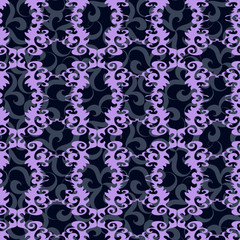 Seamless violet ornament vector pattern
