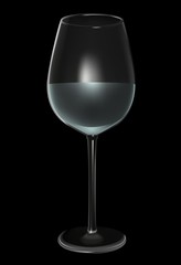 Glass on Black - Highly detailed illustration