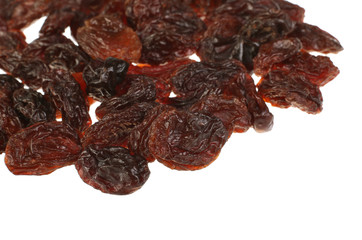 Group browh raisin isolated on white background