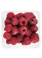 Fresh raspberry isolated on white background