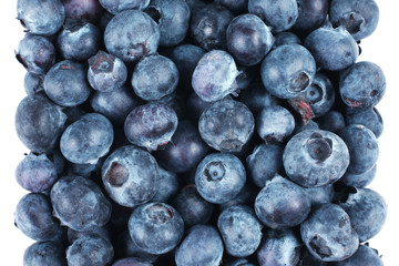Blueberry fruit group isolated on white background