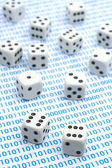 Dices on binary background