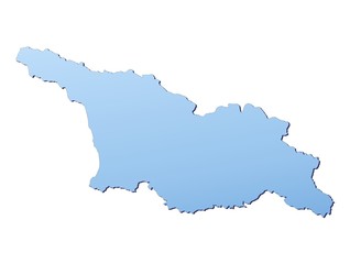 Georgia map filled with light blue gradient