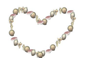 coeur en coquillages