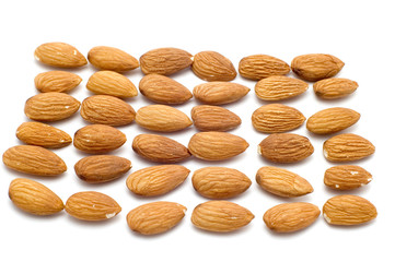 object on white food almond