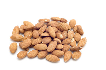 object on white food almond