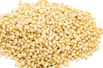 object on white food cedar nuts