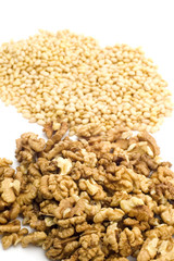 object on white food nuts