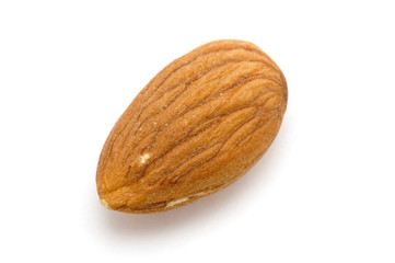 object on white food almond