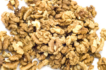 object on white food walnut