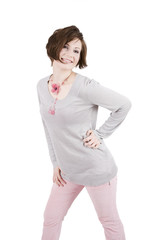 Beautiful Brunette Pretty Smile