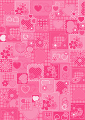 Love pink bacground, vector illustration