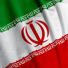 Papier Peint photo moyen-Orient Close up of the Iranian flag, square image
