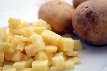 gewürfelte Kartoffeln