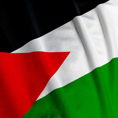 Close up of the Palestinean flag, square image
