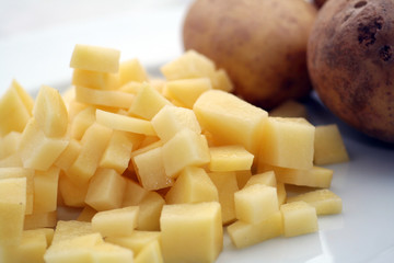 geschnittene Kartoffeln