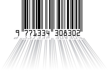 Bar code wall isolated on white background