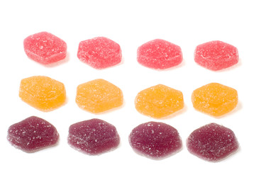 object on white food fruit drops