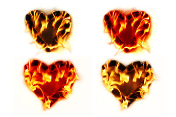Fototapeta premium flammende herzen