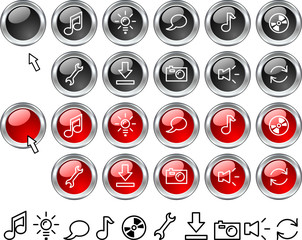 Set of web icons.