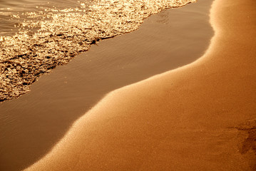 sunset on sea